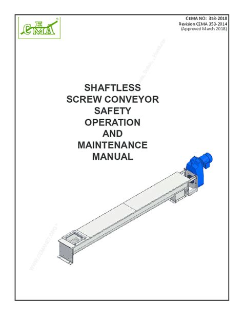 screw conveyor safety operation and maintenance manual|screw conveyor maintenance manual pdf.